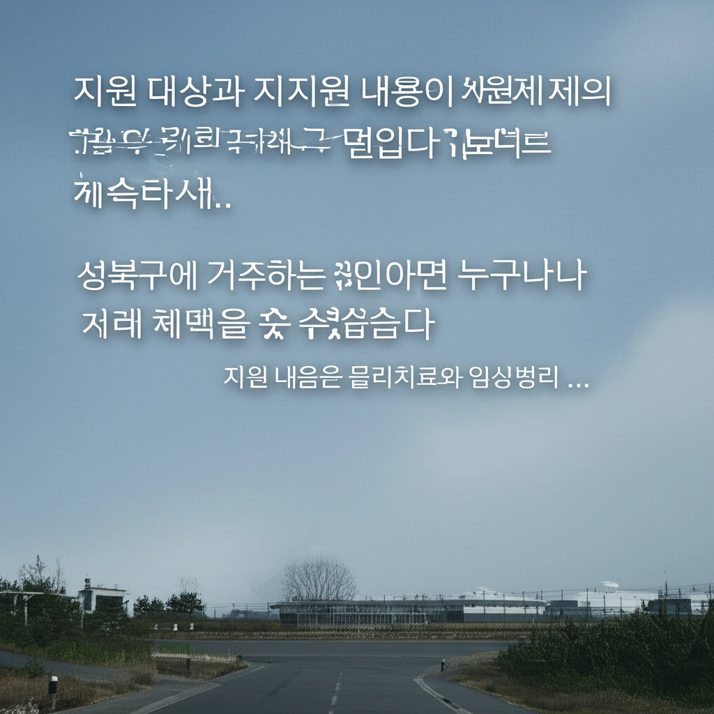 성북구 2025 의료비 지원 대상 신..