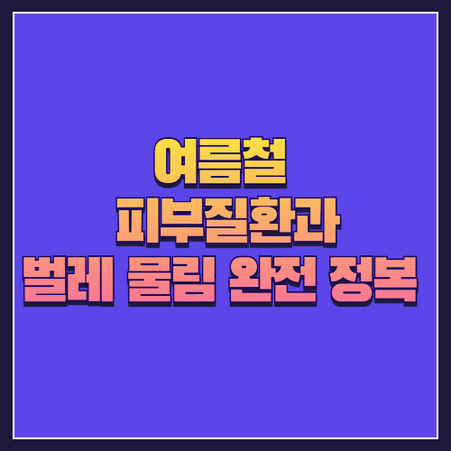 여름철 피부질환과 벌레 물림 완전 정복