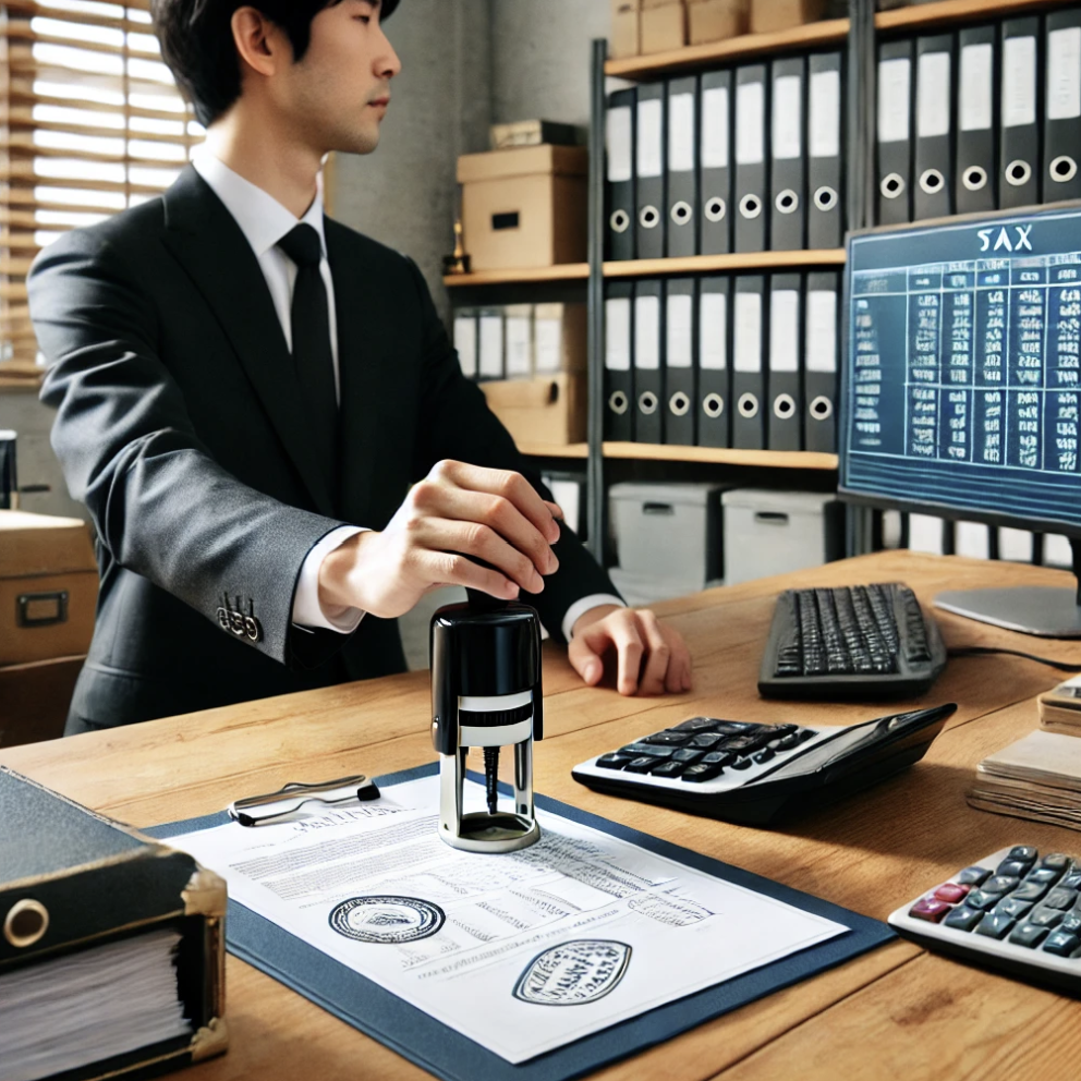 법룰전문가의 공식 문서 인증 장면