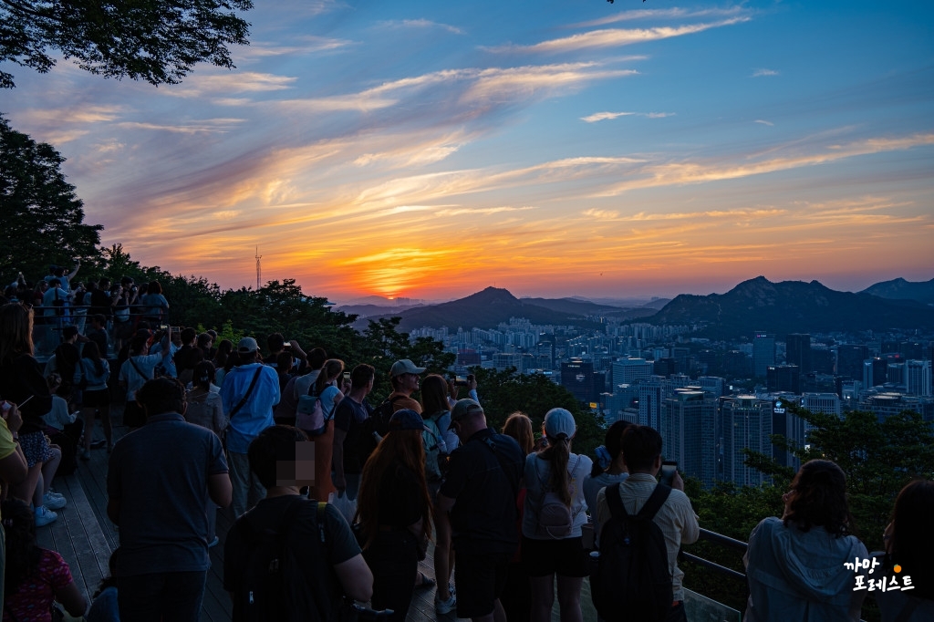 서울 남산타워 일몰
