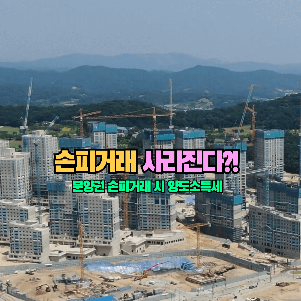 손피거래 사라진다?!