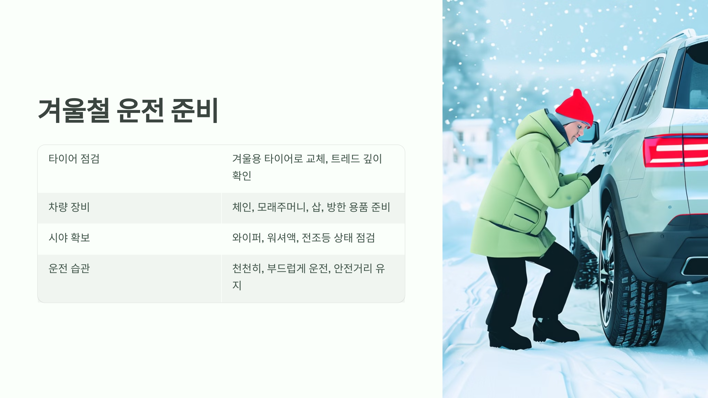겨울철 운전 준비