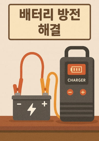자동차배터리방전후 해결AI이미지