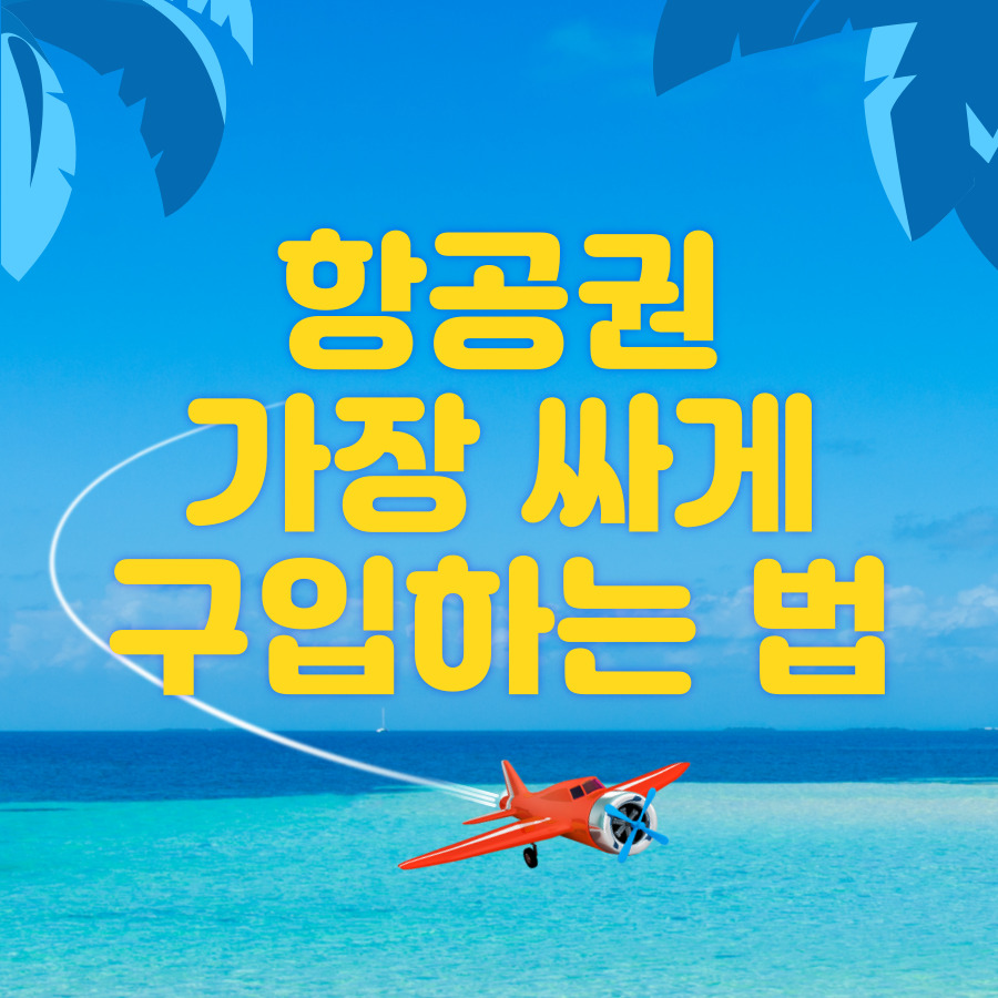 항공권 가장 싸게 구입하는 법