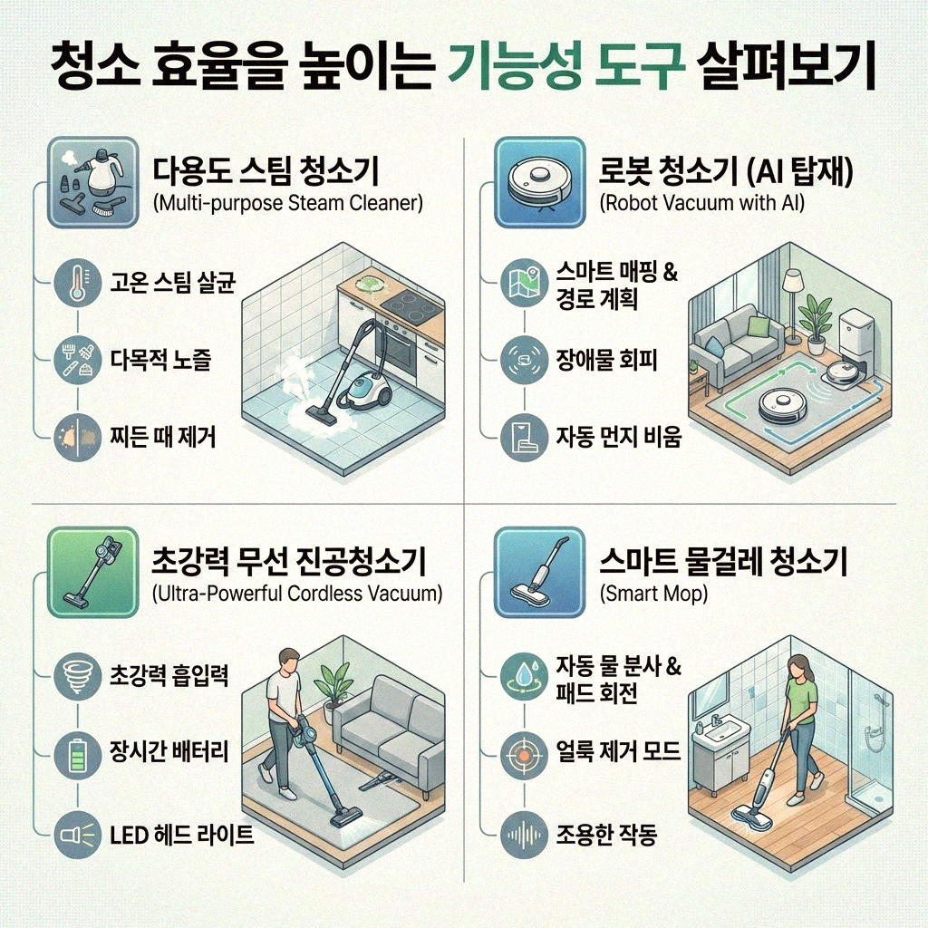 바닥 청소 도구 똑똑하게 고르는 기준