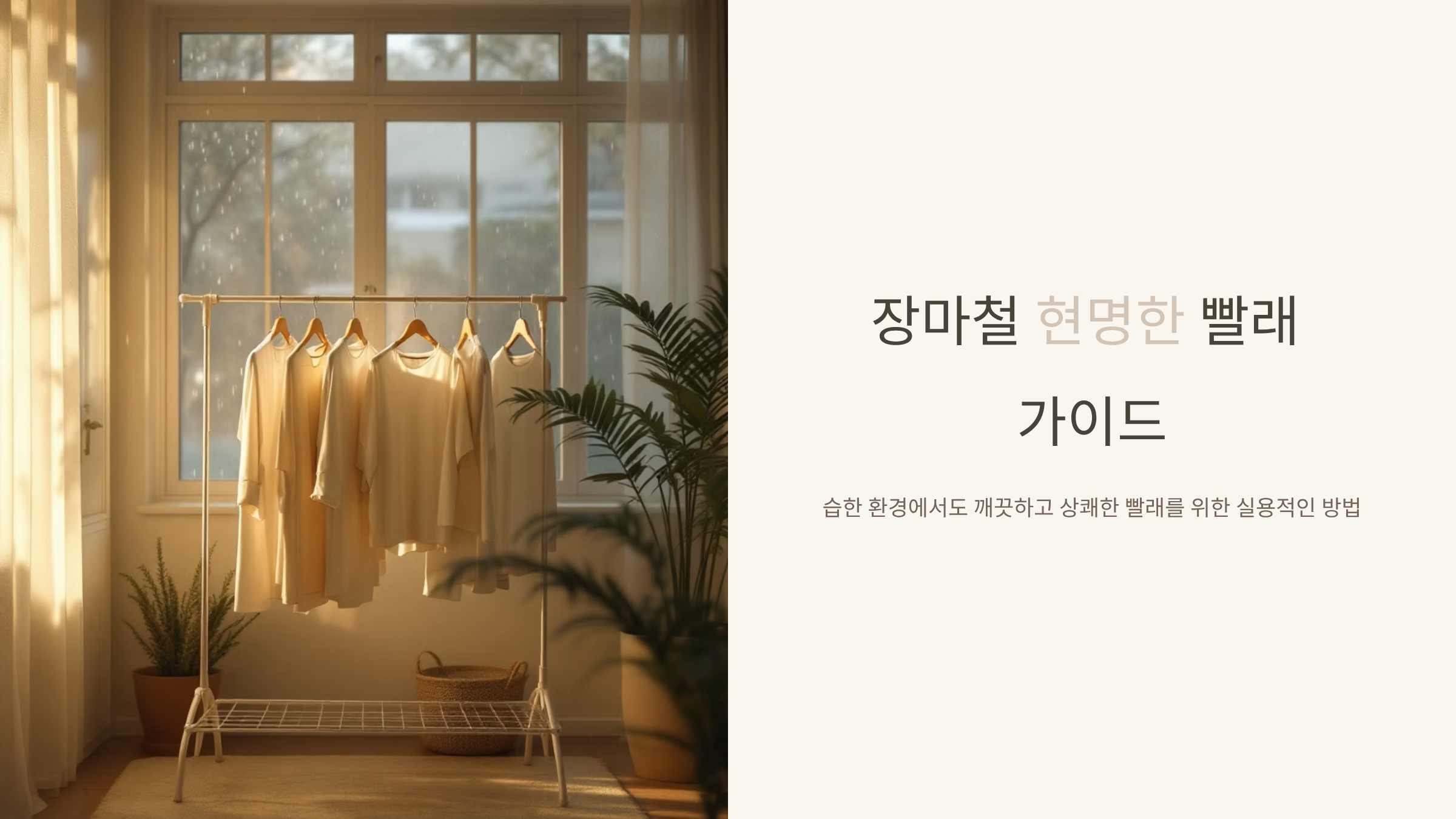 장마철 빨래 뽀송하게 말리는 비법