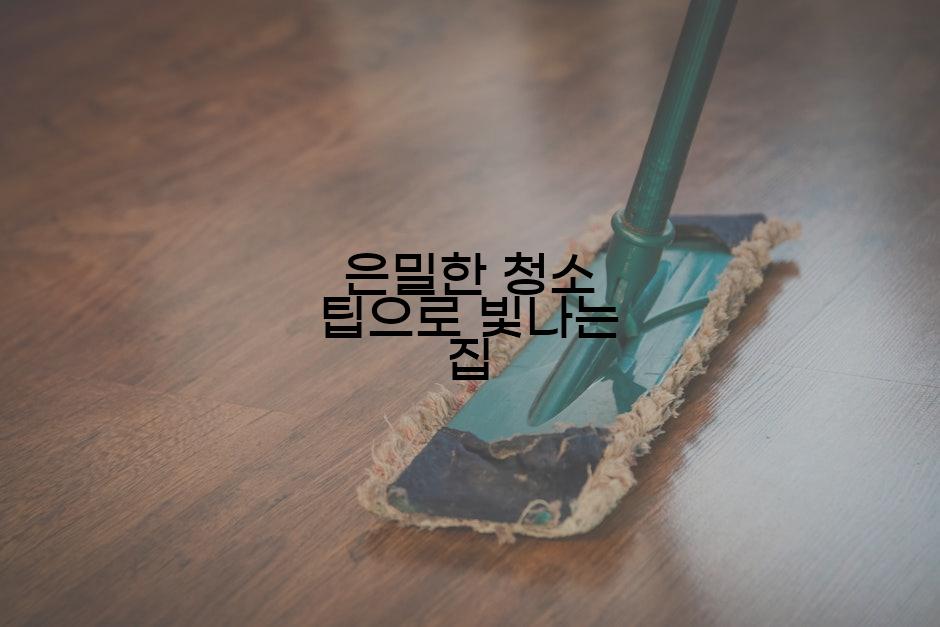 은밀한 청소 팁으로 빛나는 집