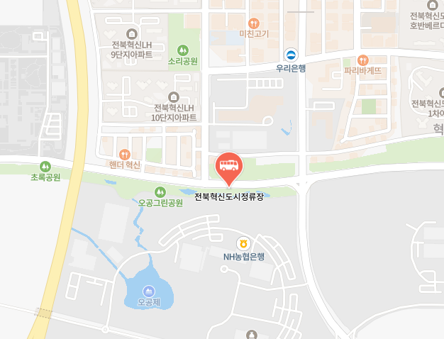 전북혁신도시터미널 위치-지도