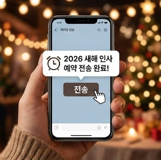새해 인사 예약 전송하는 법