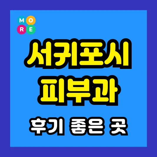 제주 서귀포시 피부과 후기 좋고 잘하는 BEST 3곳 추천 ❘ 근처 전문의 병원
