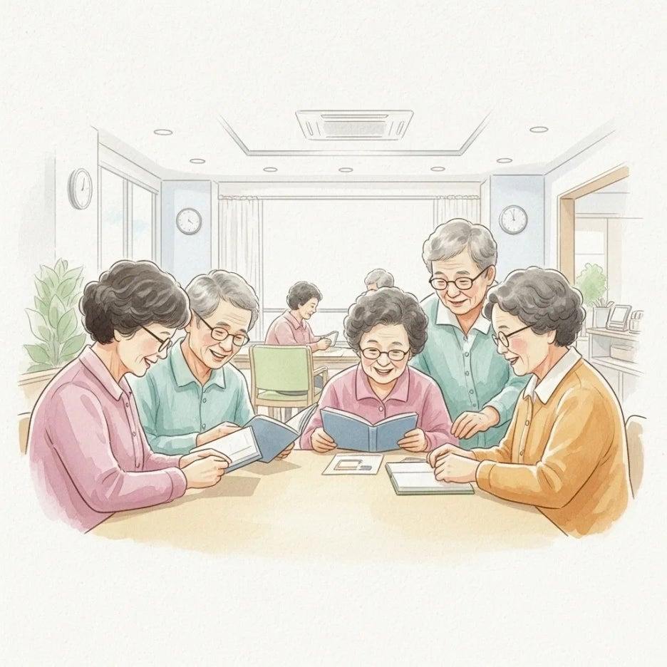 활기찬 공동체 생활을 즐기는 어르신들의 모습