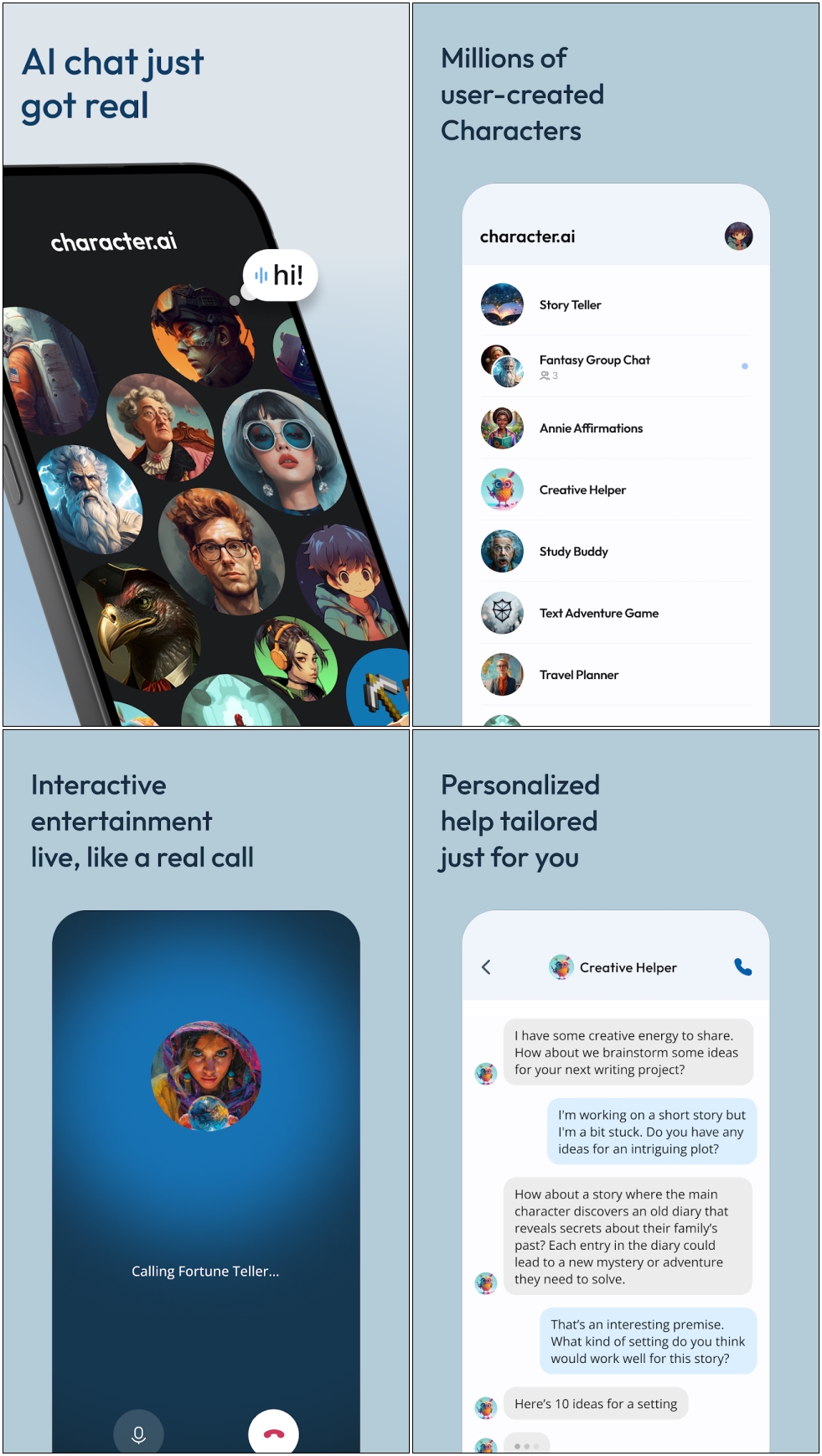 안드로이드 추천앱 Character AI: Chat, Talk, Text