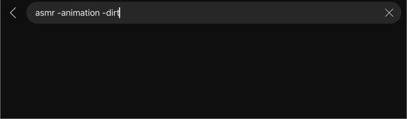 검색창을 이용한 키워드 차단 예시