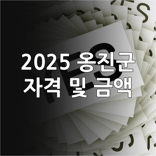 궁금증 해결 2025 옹진군 출생장려..