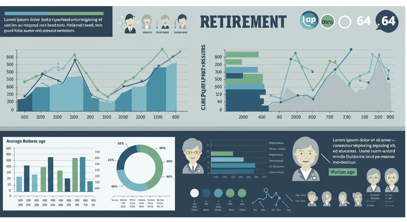 The retirement age is 60 on average, but national pensions are available from the age of 64
