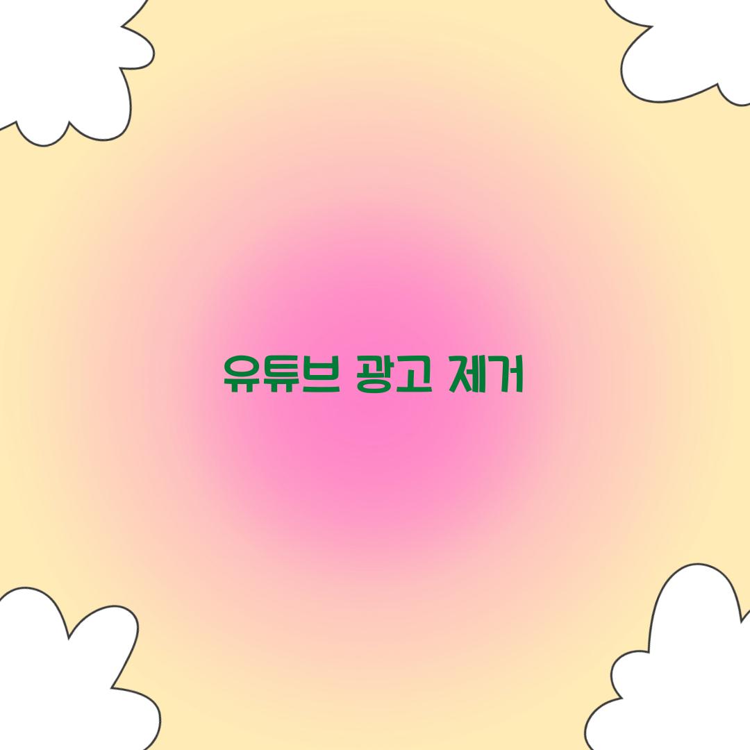 유튜브 광고 제거