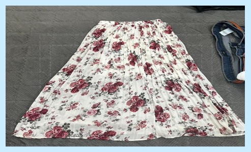 플라워 패턴 스커트