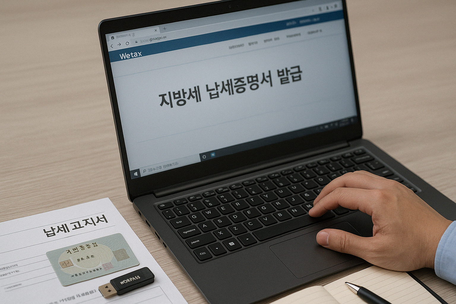 지방세 납부증명서 발급 관련 사진