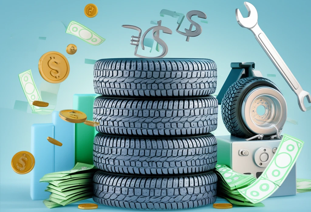 모닝 윈터타이어 4짝 구매부터 장착 ..