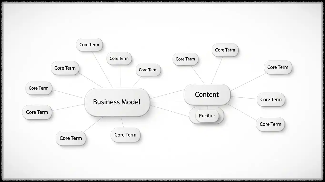 <img src="business_model_content_core_terms_structure.webp" alt="비즈니스 모델과 콘텐츠를 핵심 용어로 연결한 구조 이미지 입니다">