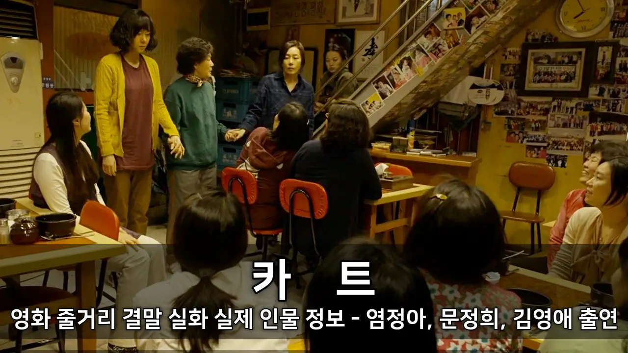 영화 카트 줄거리 결말 실화 실제 인물 정보 - 염정아, 문정희, 김영애 출연 ⓒ CART