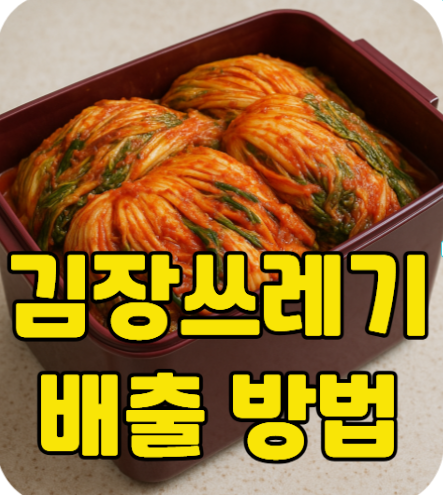 김장쓰레기 배출 방법 &ndash; 일반/음식물쓰레기로 구분해서 버리는 간단한 방법