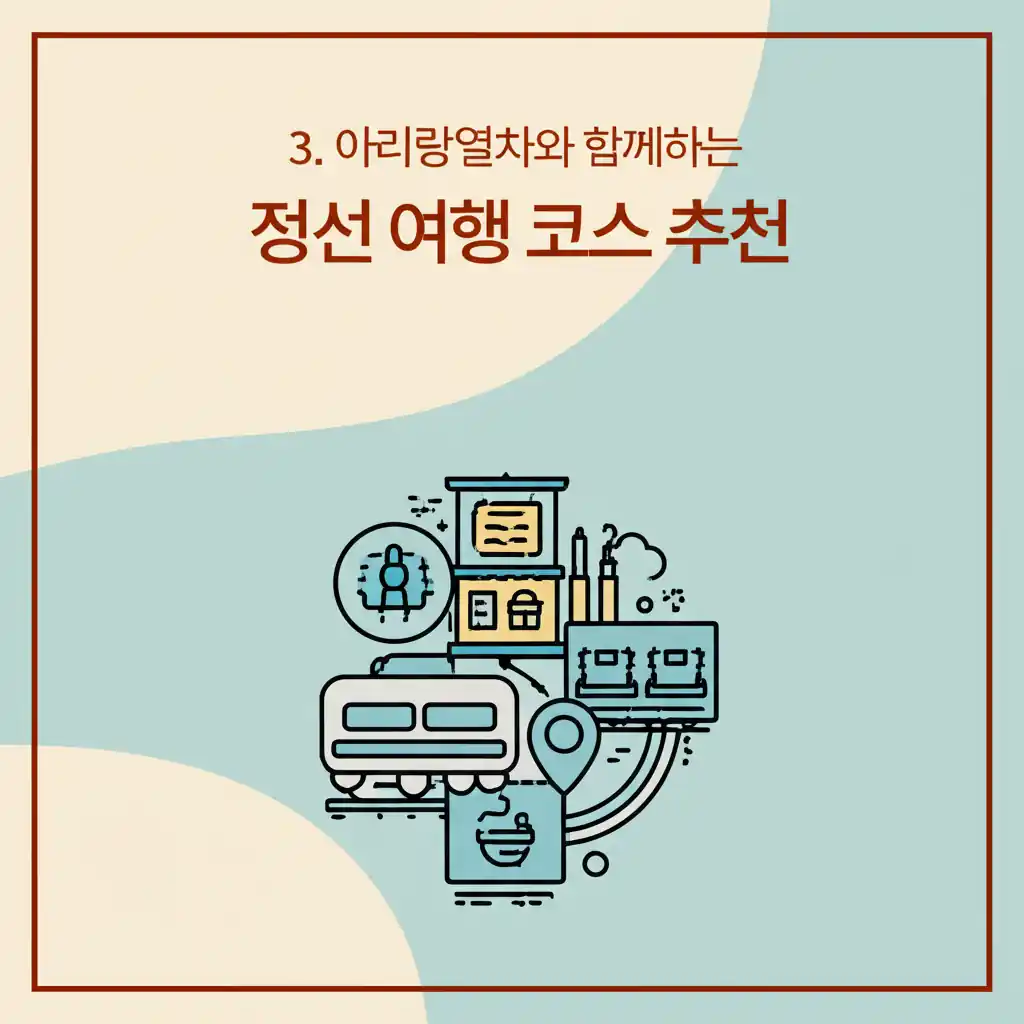 정선 아리랑열차를 타고 떠나는 정선 여행 코스 풍경입니다.