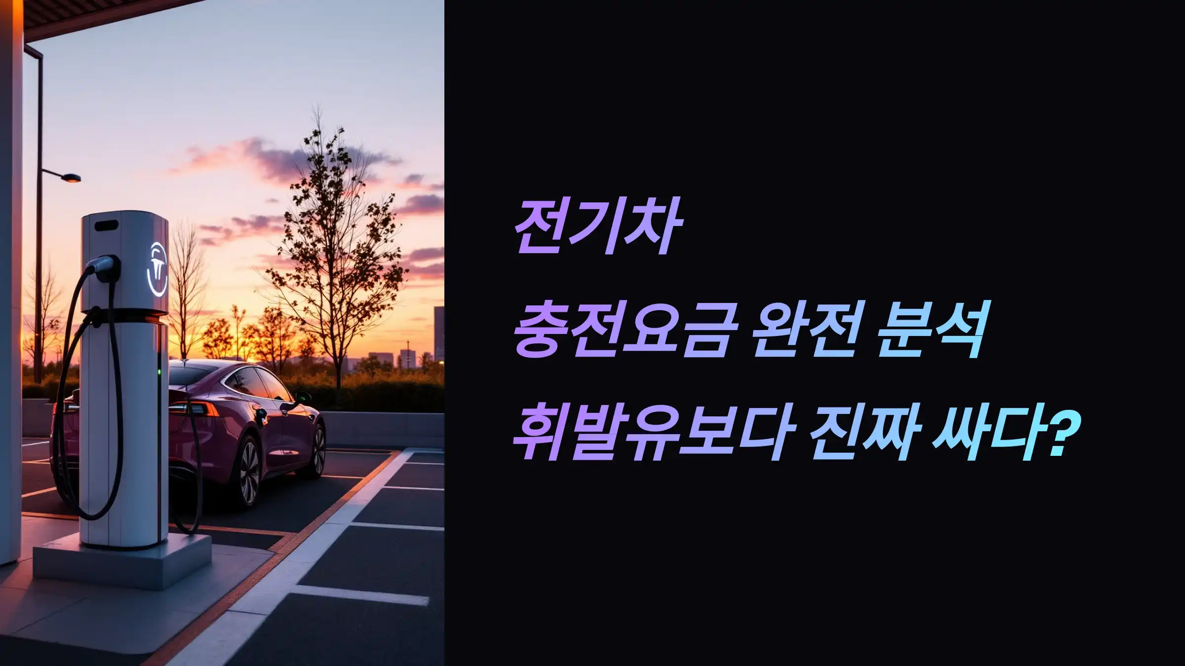 전기차 충전요금 완전 분석, 휘발유보다 진짜 싸다?