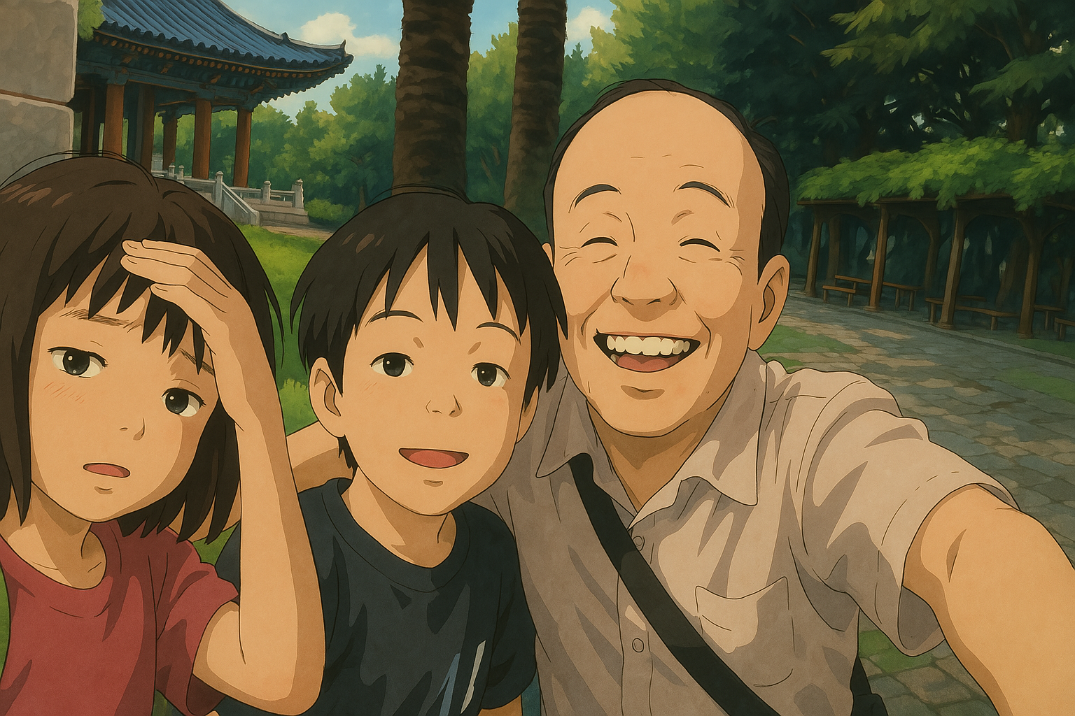 가족사진 지브리로