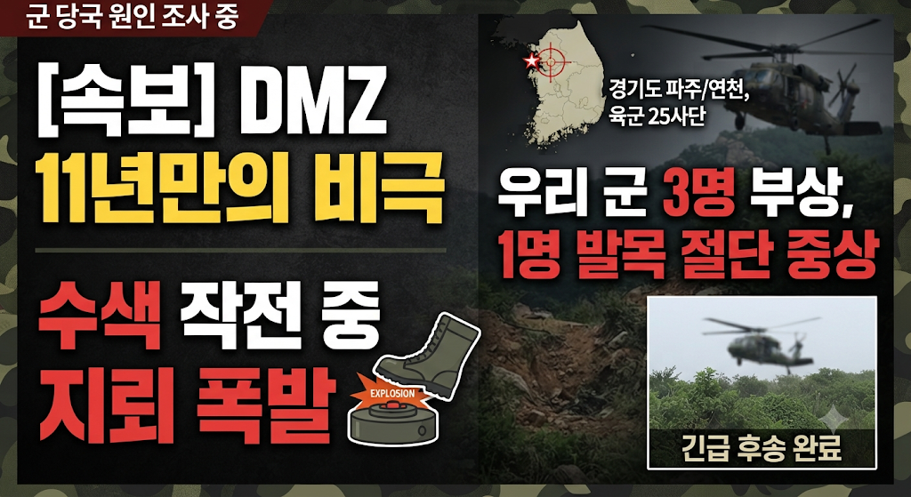 DMZ 11년만의 비극 수색 작전 중 지뢰 폭발