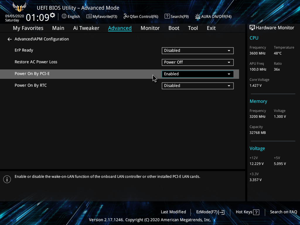 아수스 메인보드 WOL 설정 활성화