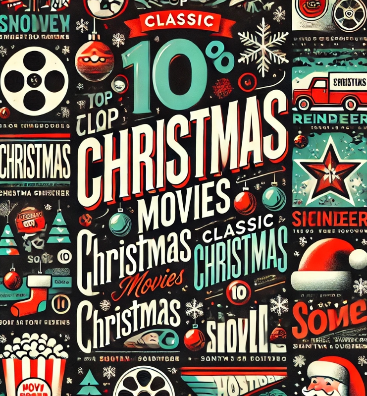 크리스마스 영화 명작 TOP10을 포스터형식으로 나타낸 이미지입니다.