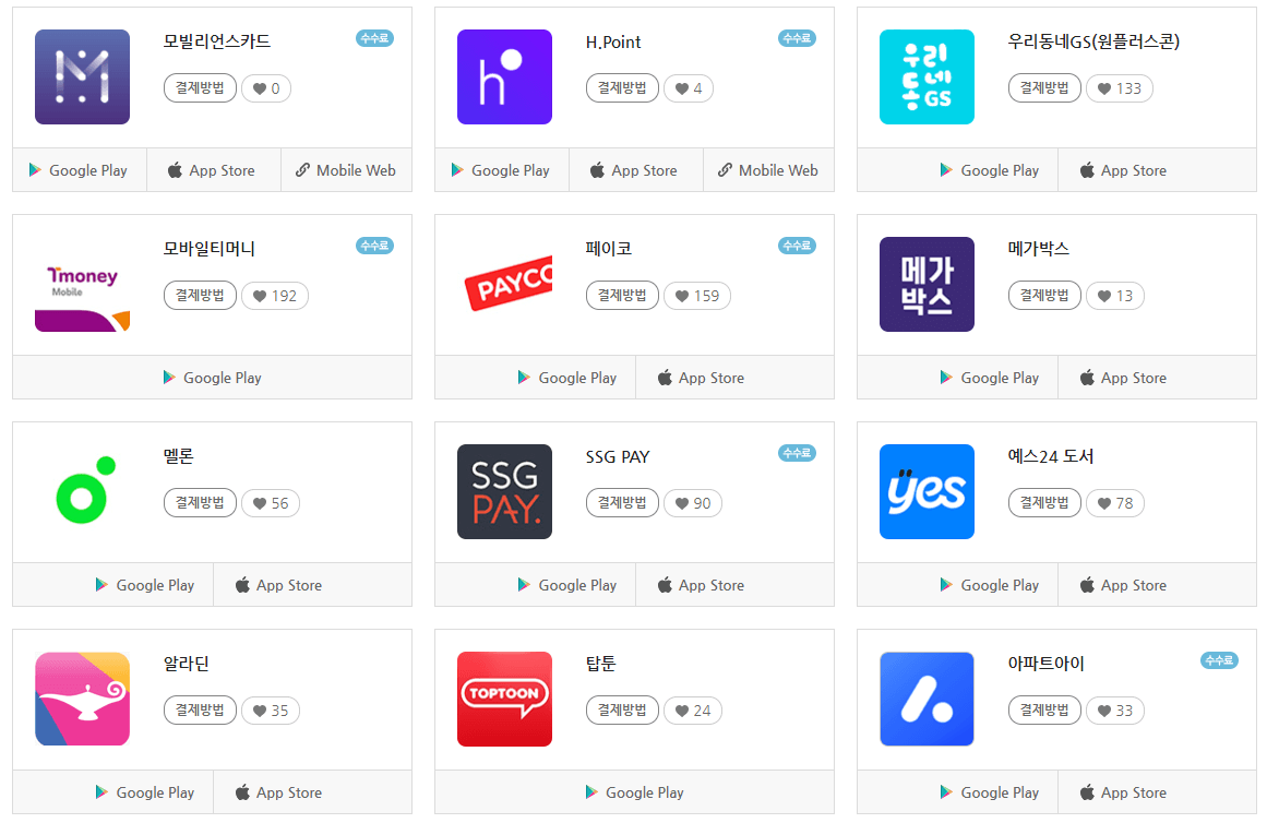 해피머니상품권 모바일 사용처