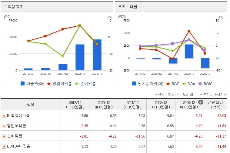 엘엔에프 주가 수익성