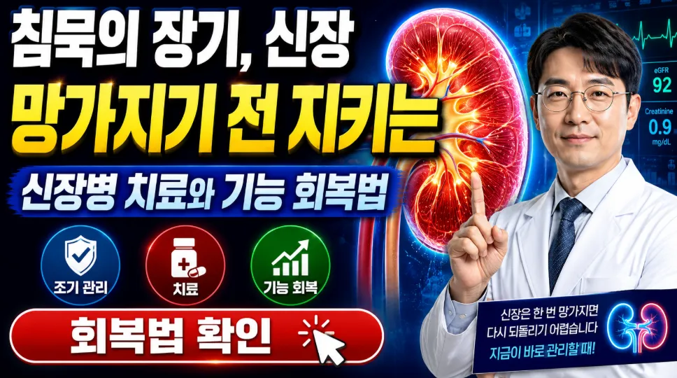 침묵의 장기, 신장! 망가지기 전 지키는 신장병 치료와 기능 회복법