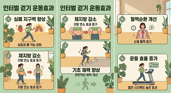 인터벌 걷기 효과 TOP5