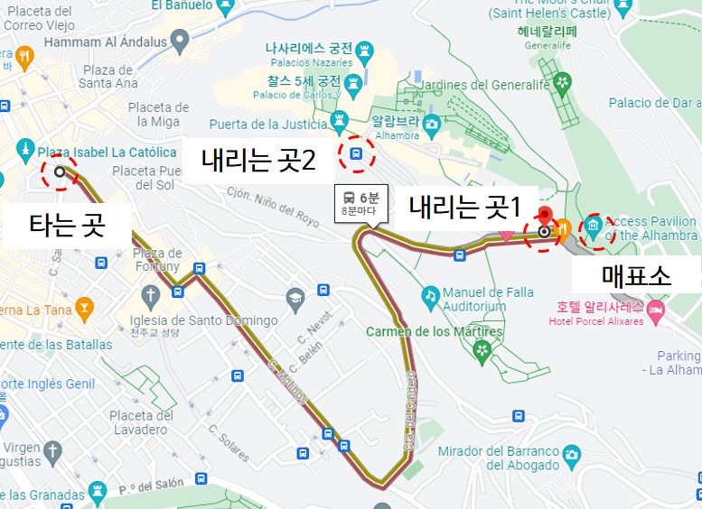 버스 타고 가는 노선