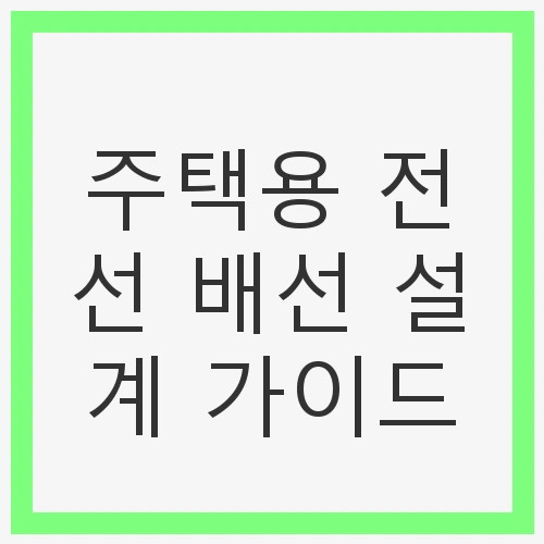 주택용 전선 배선 설계란