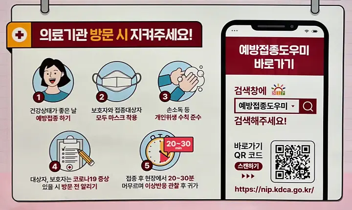 의료 기관 방문시 주의 사항 안내 입니다.