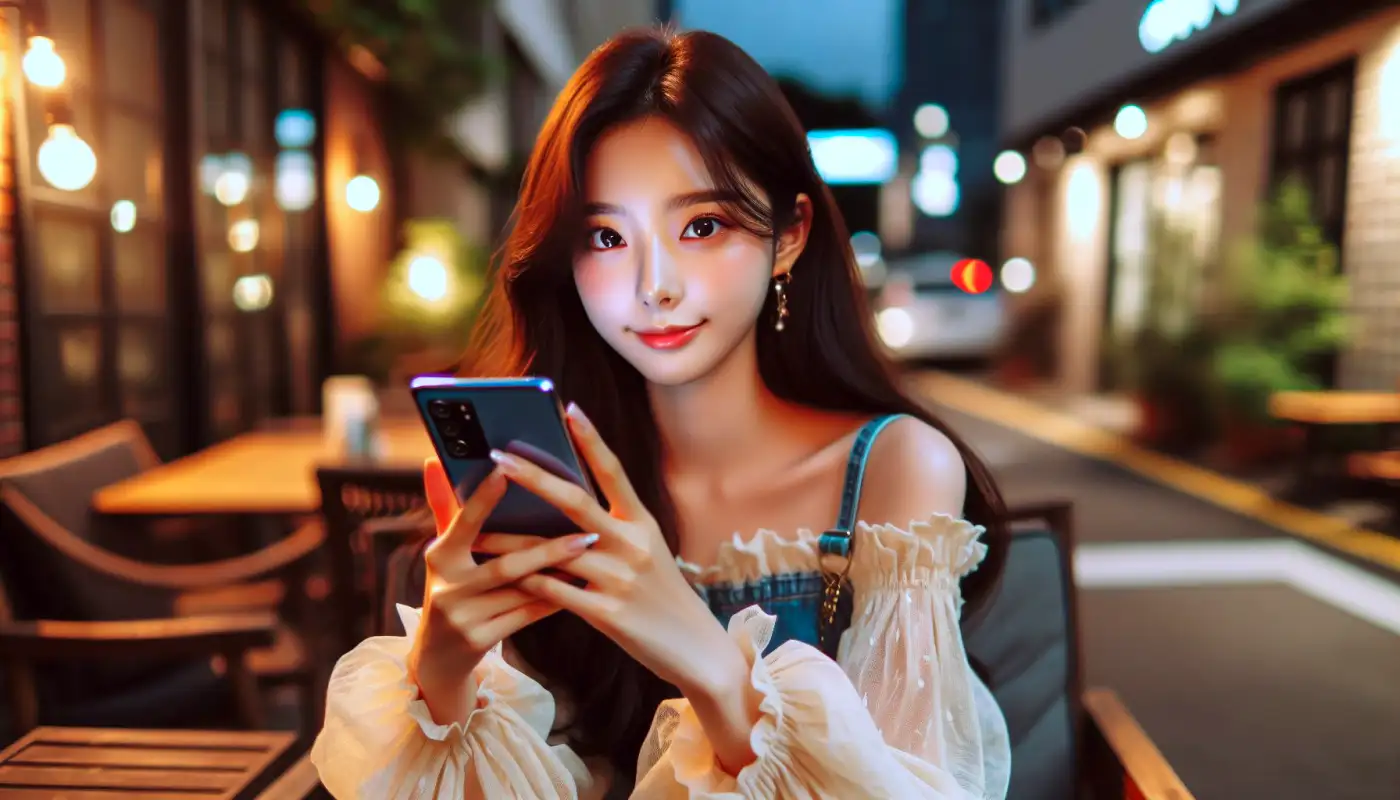 사진-크기-조절-어플-선택하는-방법을-활용하는-여성의-모습