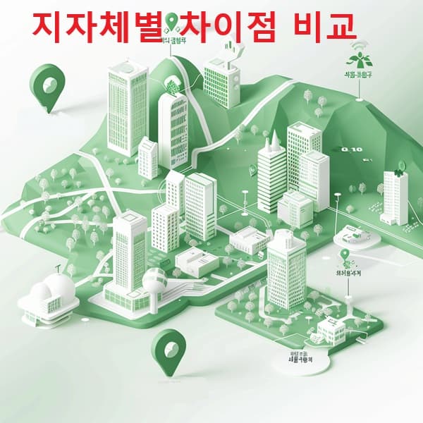 서울, 부산 등 지자체별 청년 월세 지원 차이를 비교한 이미지