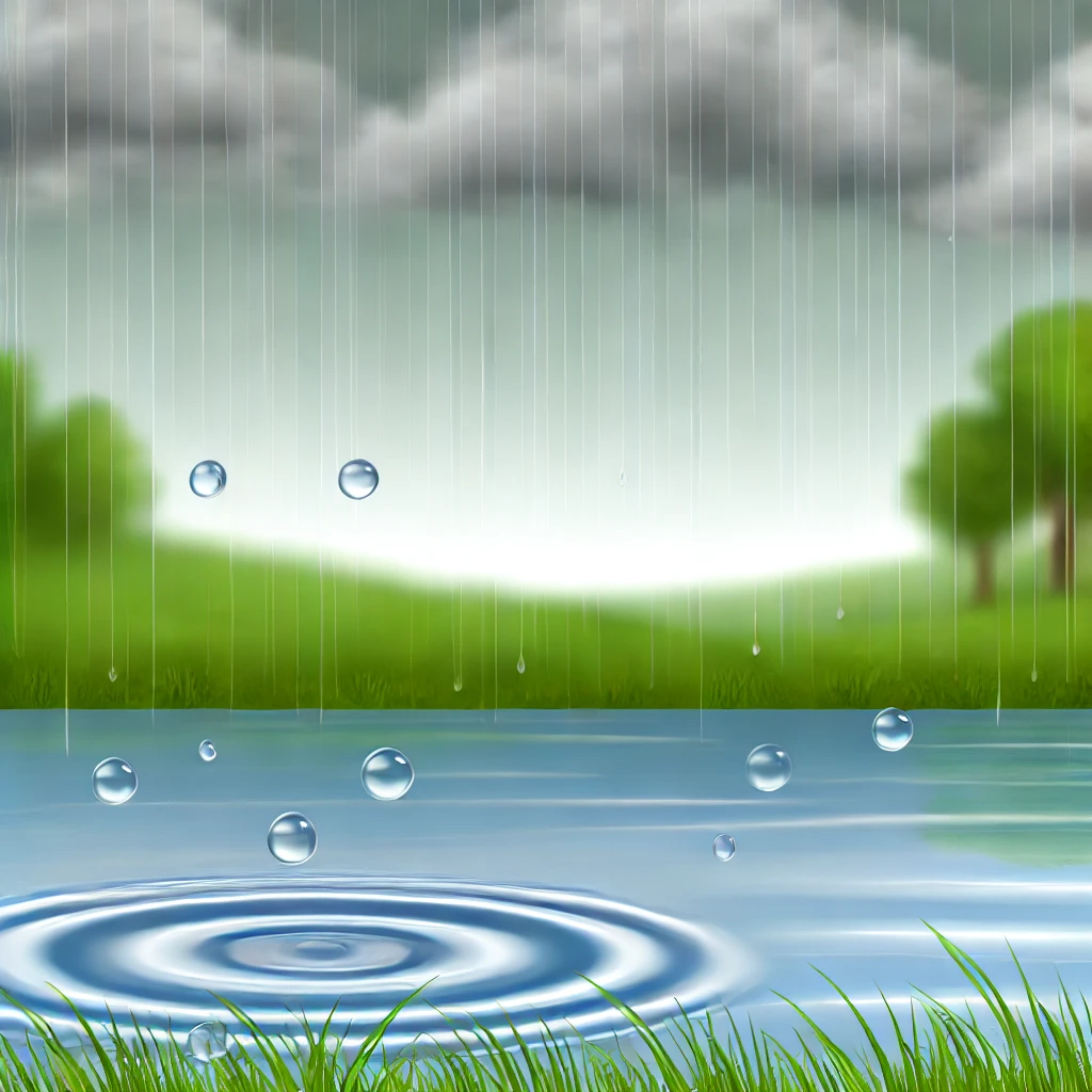 비는 떨어질 때 둥근 모양