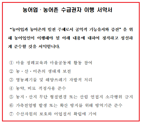 경남농어민수당-수급권자-이행-서약서