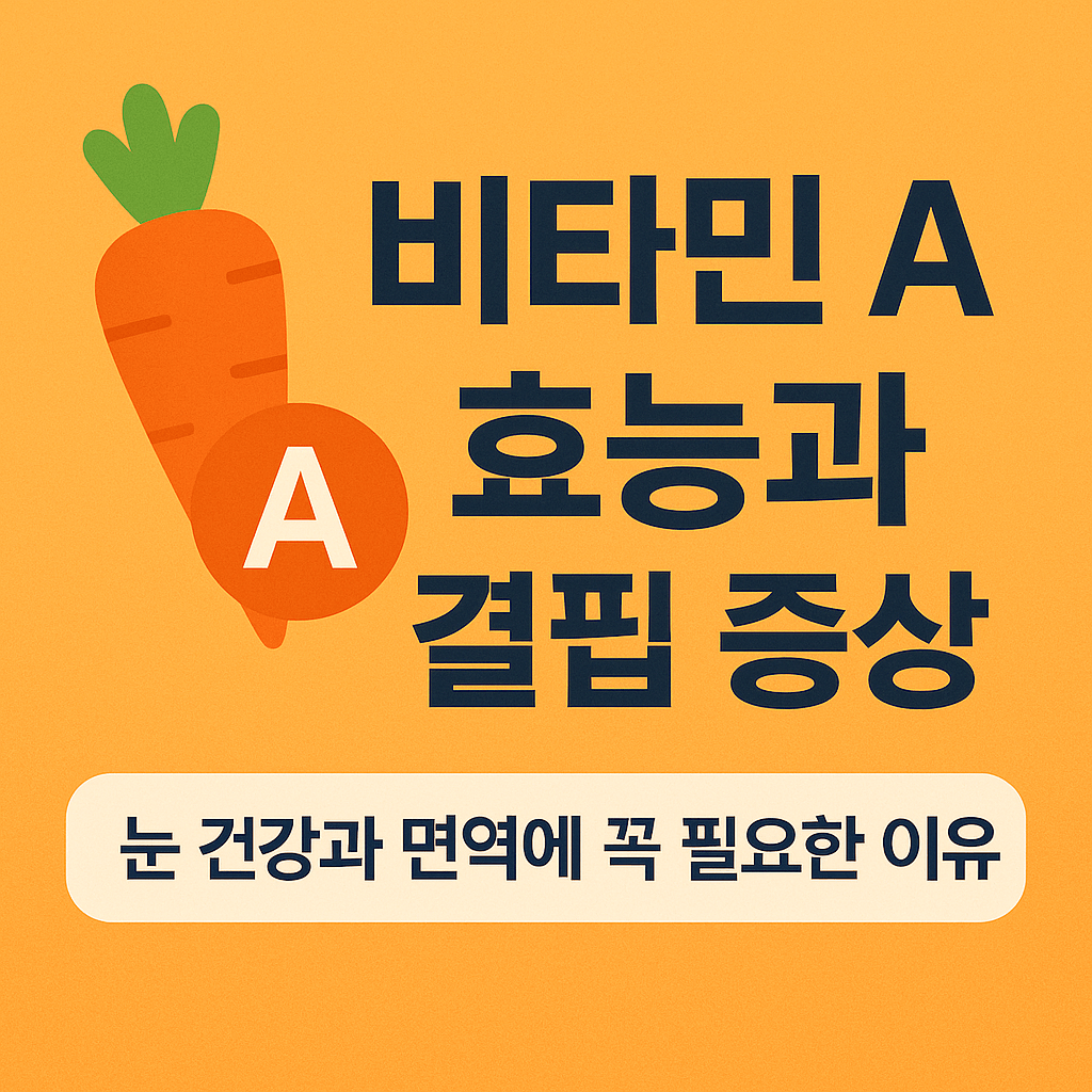 비타민 A 효능과 결핍 증상