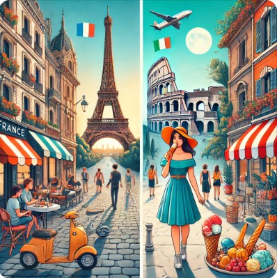 프랑스 vs 이탈리아 여행 사진