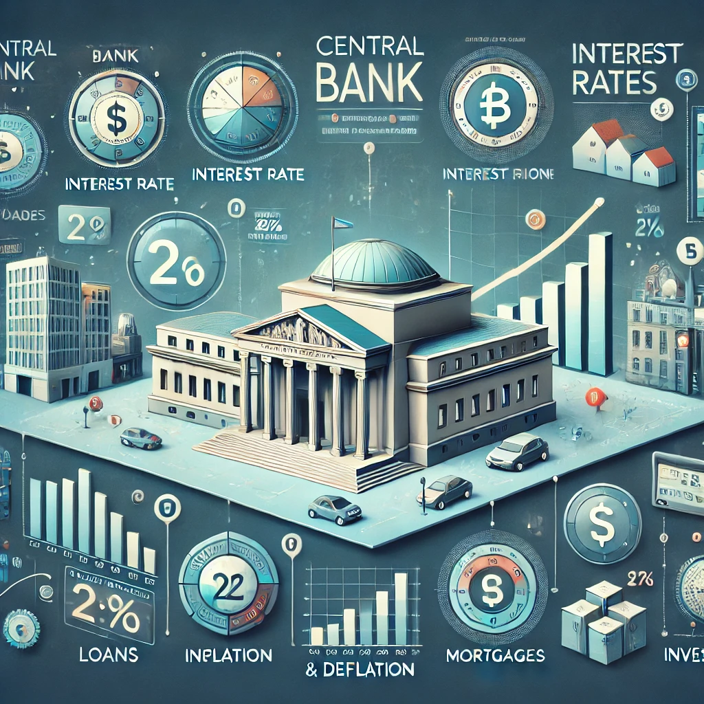중앙은행과 금리 이미지