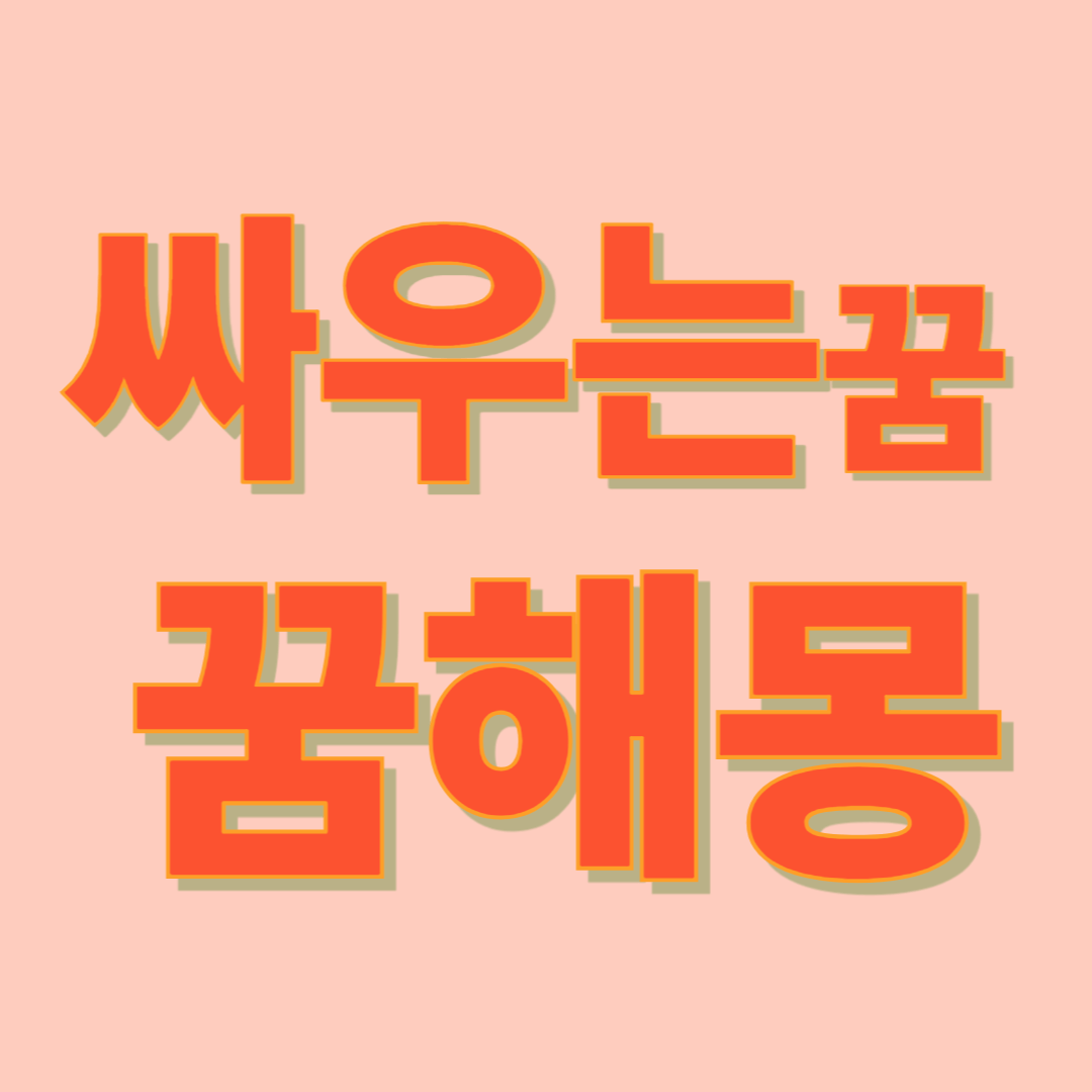싸우는 꿈 해몽 