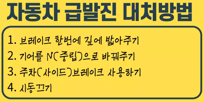 자동차 급발진 대처방법