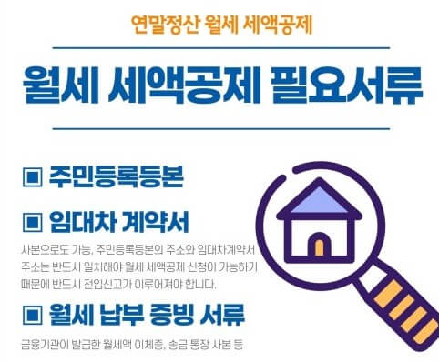 월세 세액 공제 필요서류