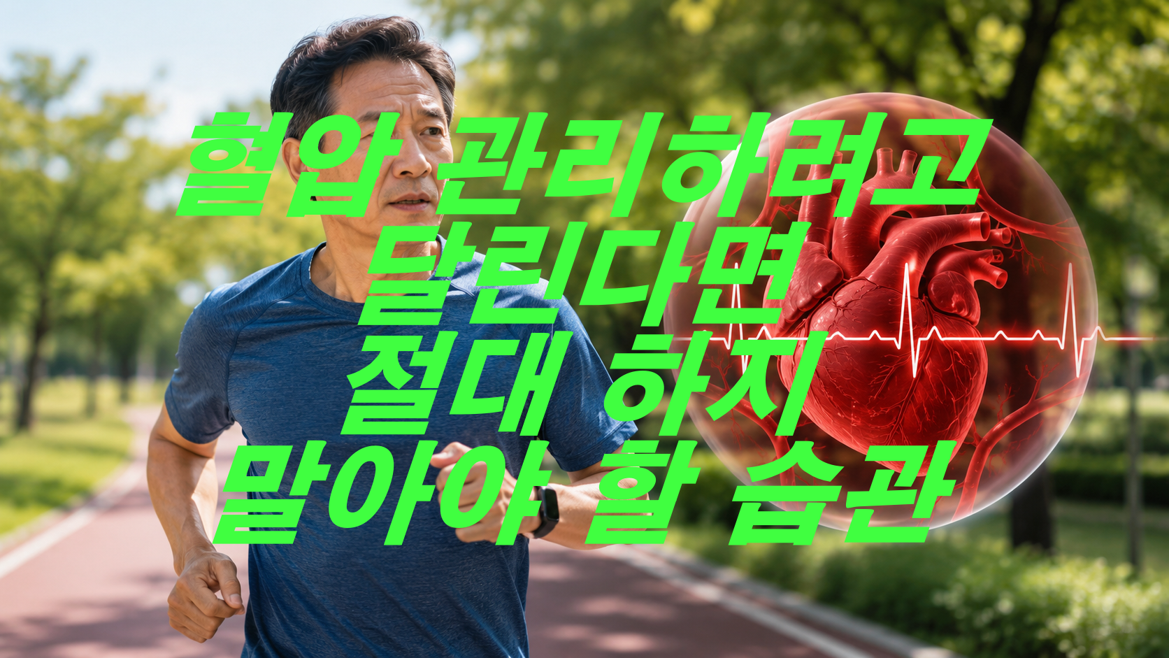 혈압 관리하려고 달린다면 절대 하지 말아야 할 습관